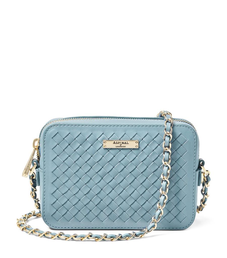 Aspinal Of London Leather Woven Milly Cross-Body Bag