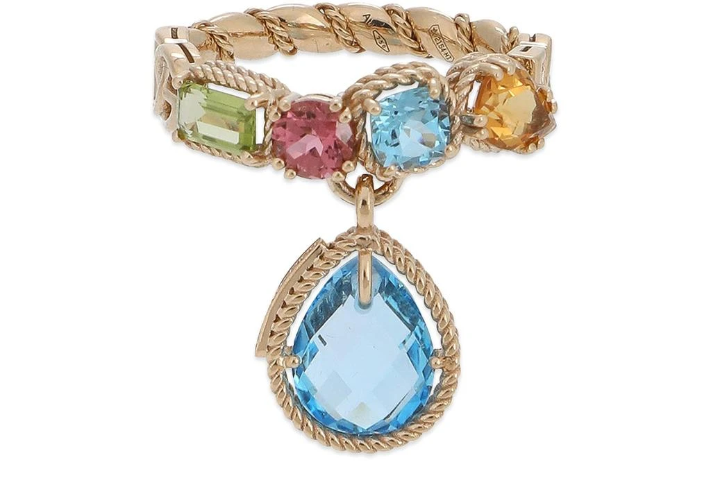 Dolce & Gabbana 18 kt yellow gold ring with multicolor fine gemstones 1