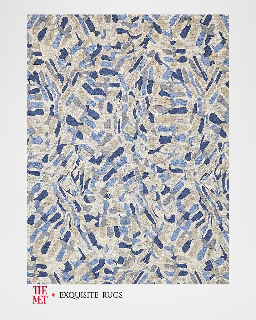 Exquisite Rugs Botanica Hand-Tufted Navy/Ivory Rug, 8' x 10'