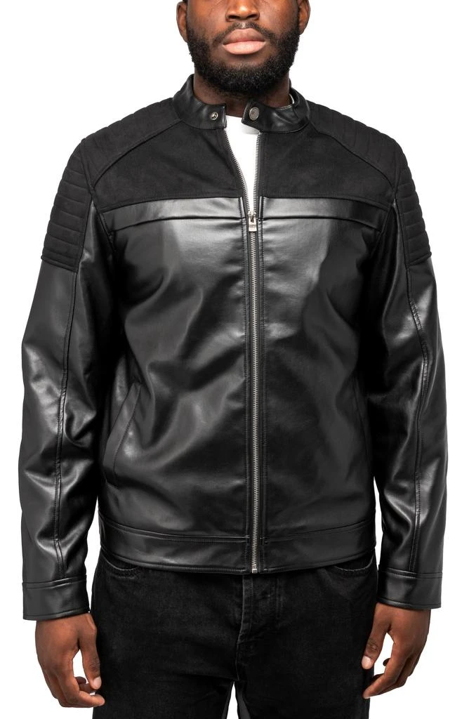 XRAY Faux Leather Jacket with Faux Fur Lining 6