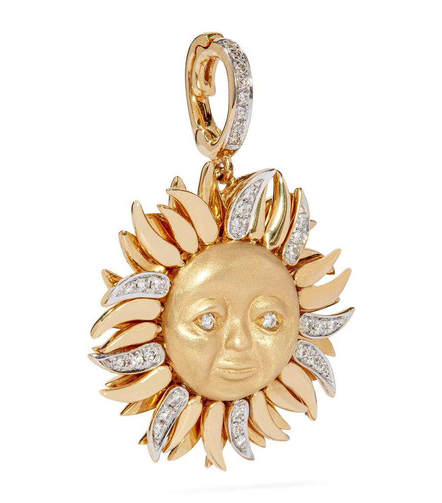 Annoushka Yellow Gold and Diamond Mythology Sun Charm