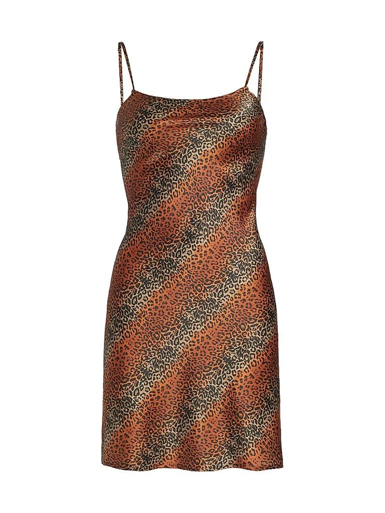 knee length dresses for ladies Women's Slip Dress in Brown/Black | Size Small main image 1