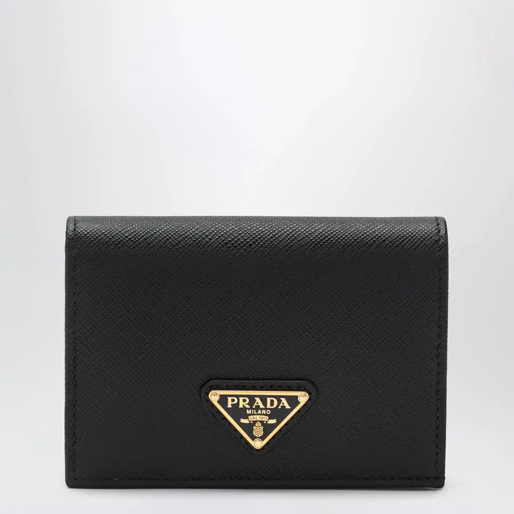 Prada Black Saffiano leather small wallet