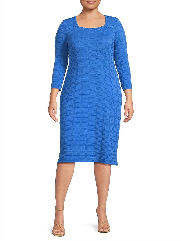 Shop Textured Knit Knee-Length Dress on Sale at BeyondStyle  Get 63% Off  Textured Knit Knee-Length Dress with Limited-Time Flash Deals, Exclusive  Discounts, and Special Offers. Enjoy Unbeatable Savings on Textured Knit