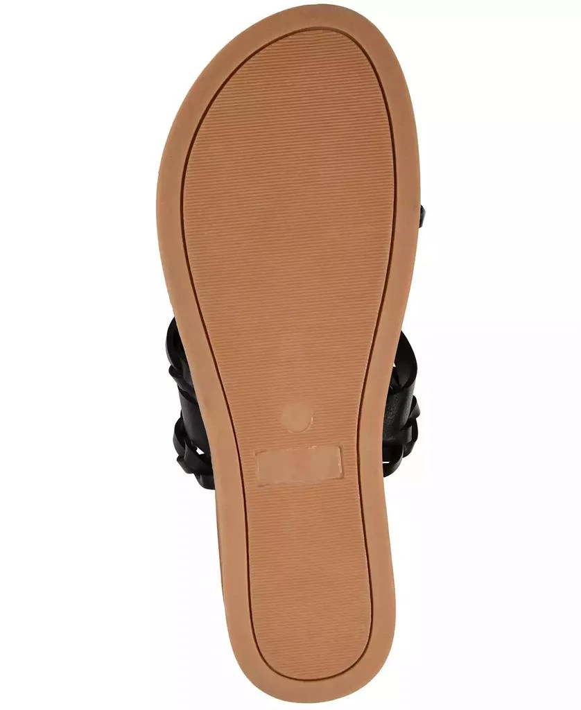 Journee Collection Women's Colette Braided Strappy Open Toe Flat Sandals 5