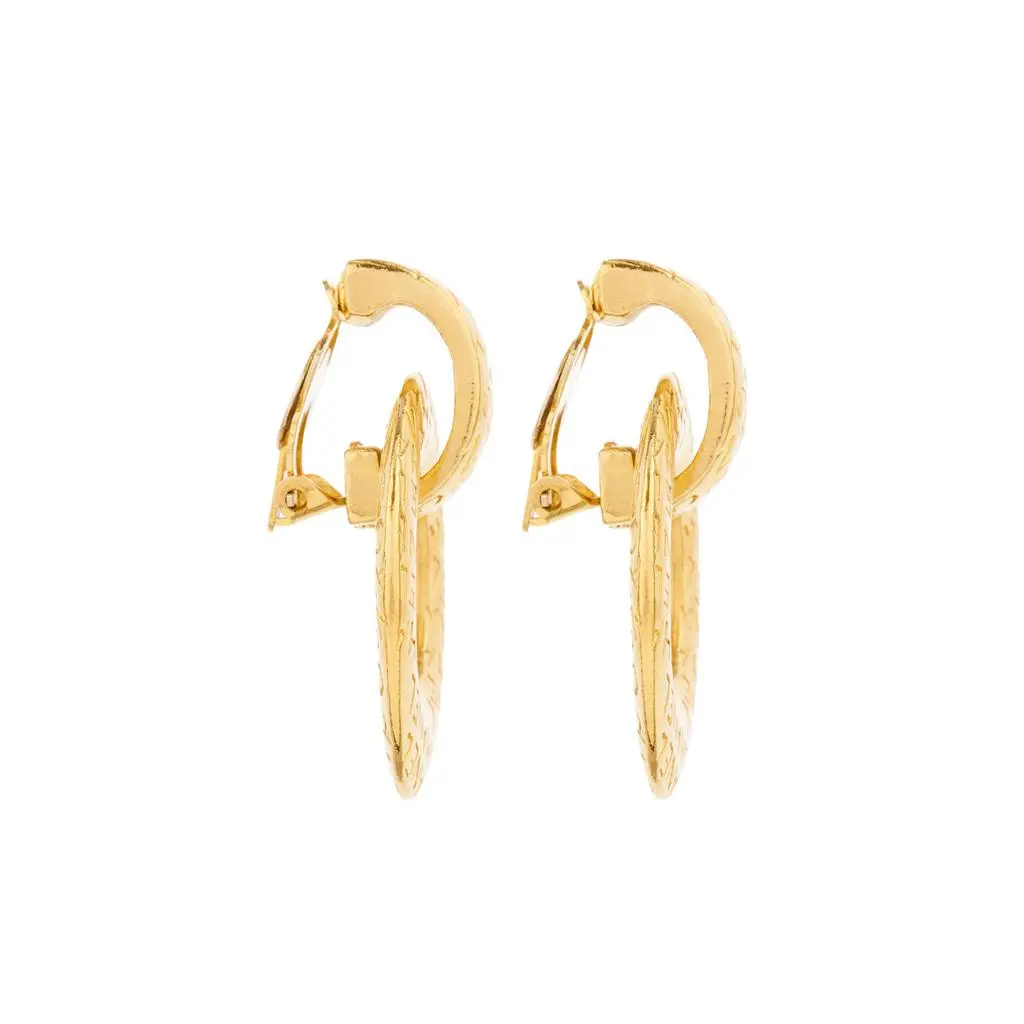 Susan Caplan Vintage 1980s vintage chanel door knocker clip-on earrings 2