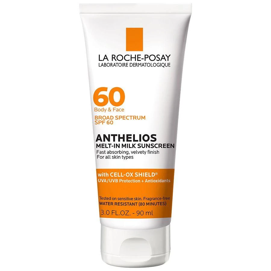 La Roche-Posay Anthelios Melt-In Milk Oxybenzone Free Sunscreen for Body 
Face, SPF 60