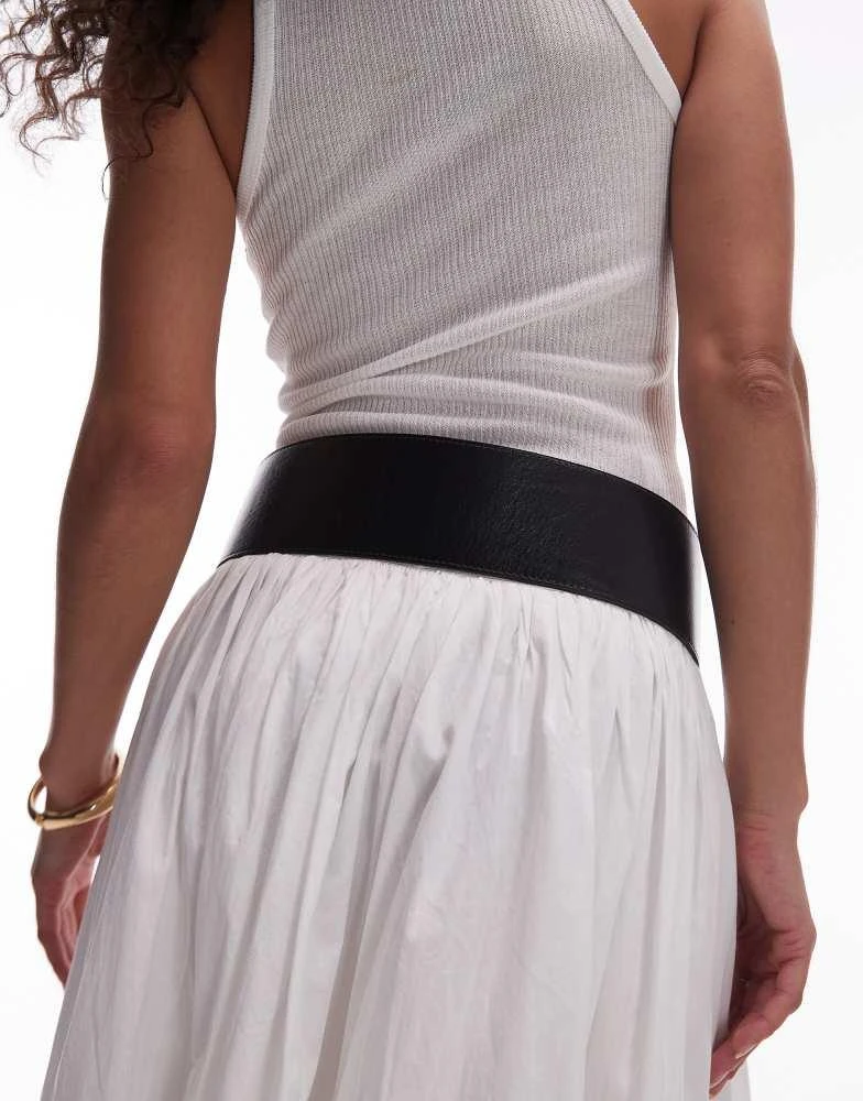 Mango Mango cinch waist belt in black 3