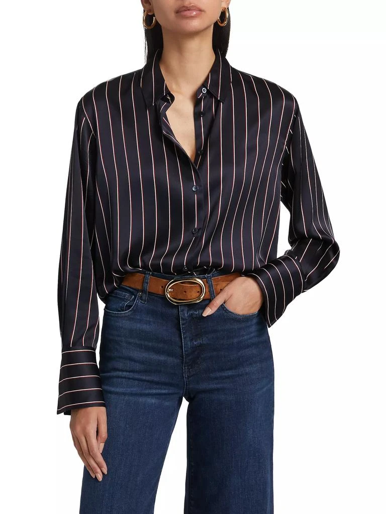 FRAME Striped Silk Standard Shirt 3