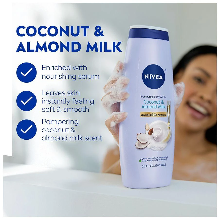 Nivea Pampering Body Wash Coconut and Almond Milk 10