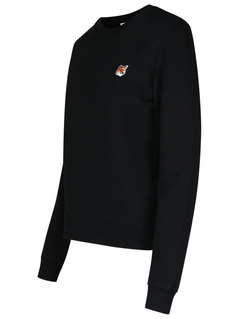 Maison Kitsune Maison Kitsuné 'Fox Head' Black Cotton Sweatshirt