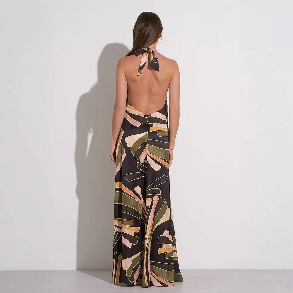 Elan Elan - Halter Tie Back Maxi Dress