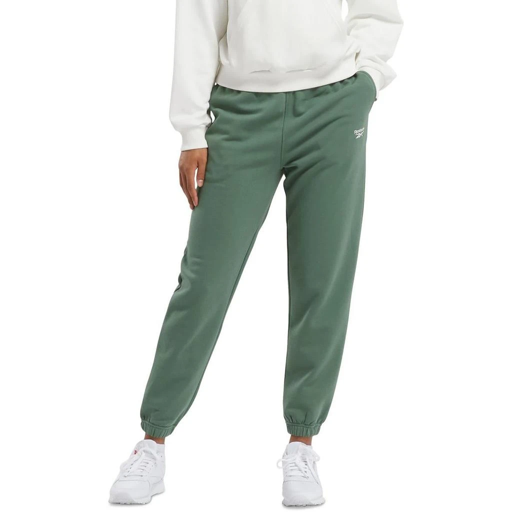 Reebok Womens Fleece Lined Cotton Stretch Jogger Pants 1