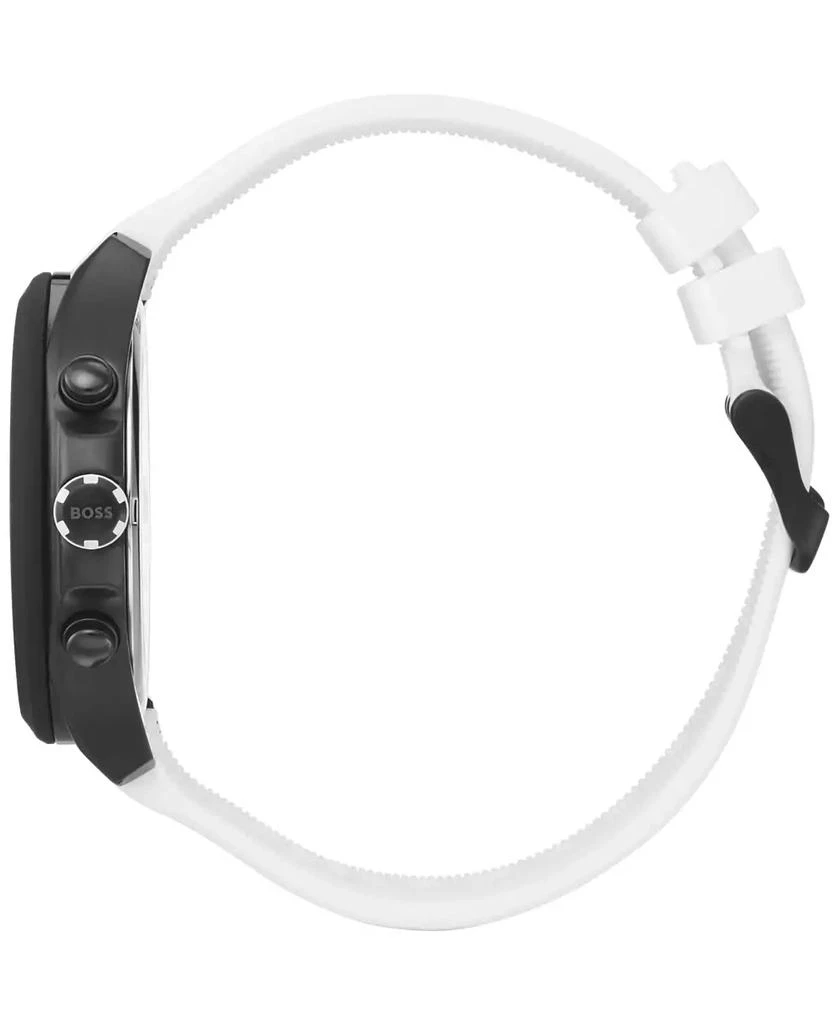 Hugo Boss Men's Chronograph Velocity White Silicone Strap Watch 45mm 2