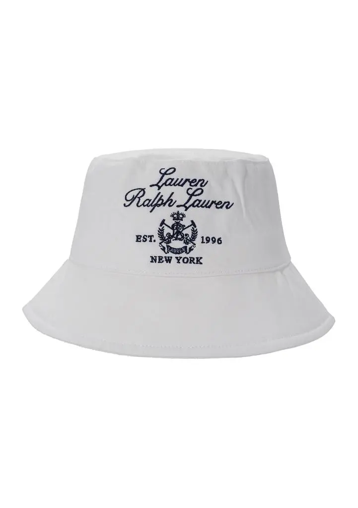 Ralph Lauren Cotton Bucket Hat with Embroidery