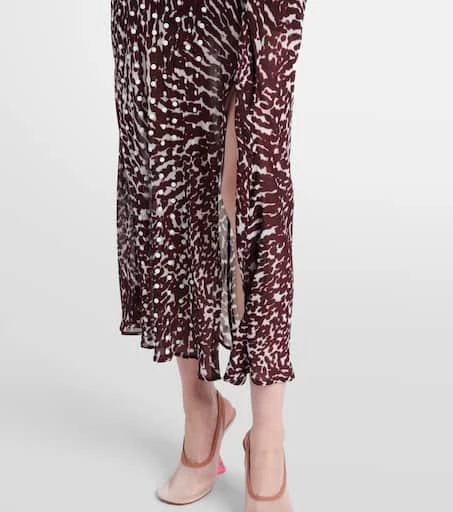 Dries Van Noten Printed draped one-shoulder midi dress 6