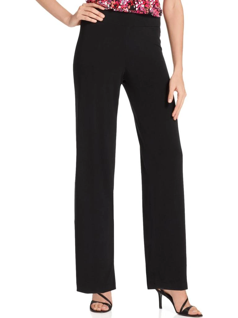 NY Collection Petites Womens Wide Leg Pull On Palazzo Pants 1