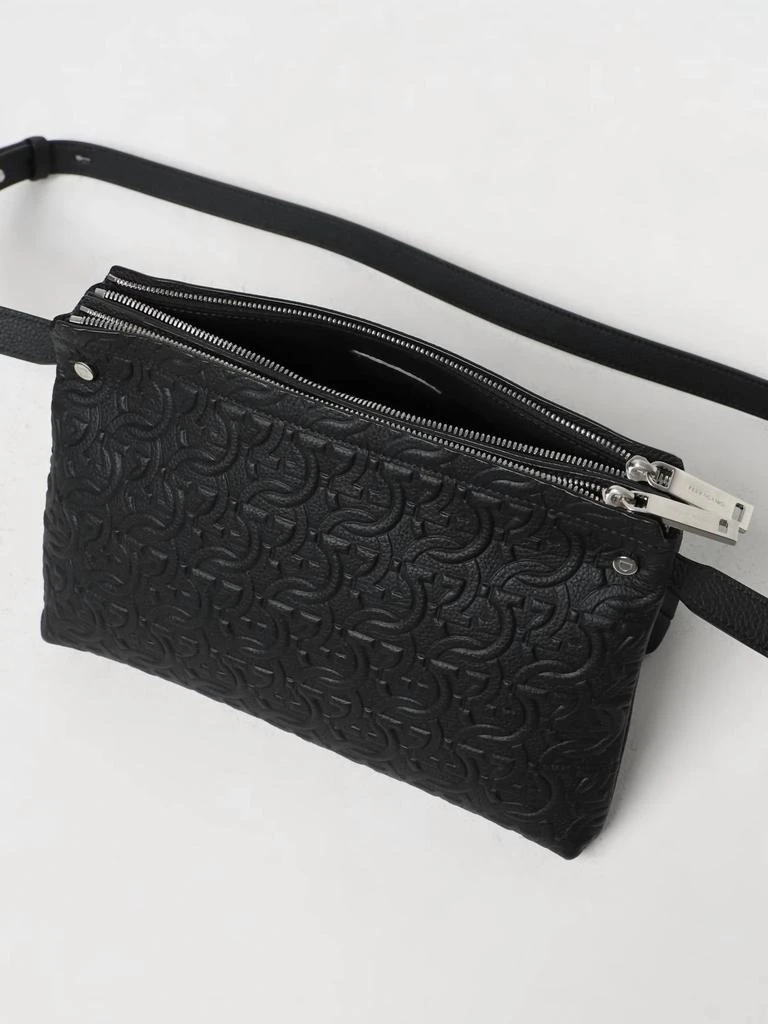 Salvatore Ferragamo Salvatore Ferragamo - Men's Grained Leather With Gancini Shoulder Bag 4