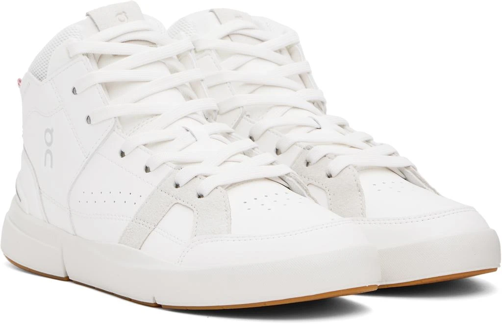 On White 'THE ROGER' Clubhouse Mid Sneakers 4
