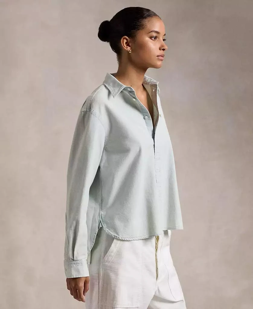 Ralph Lauren Women's Cropped Boxy Chambray Shirt 3