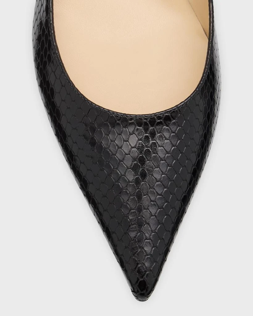 Jimmy Choo Amelia Snake Printed Kitten-Heel Pumps 5
