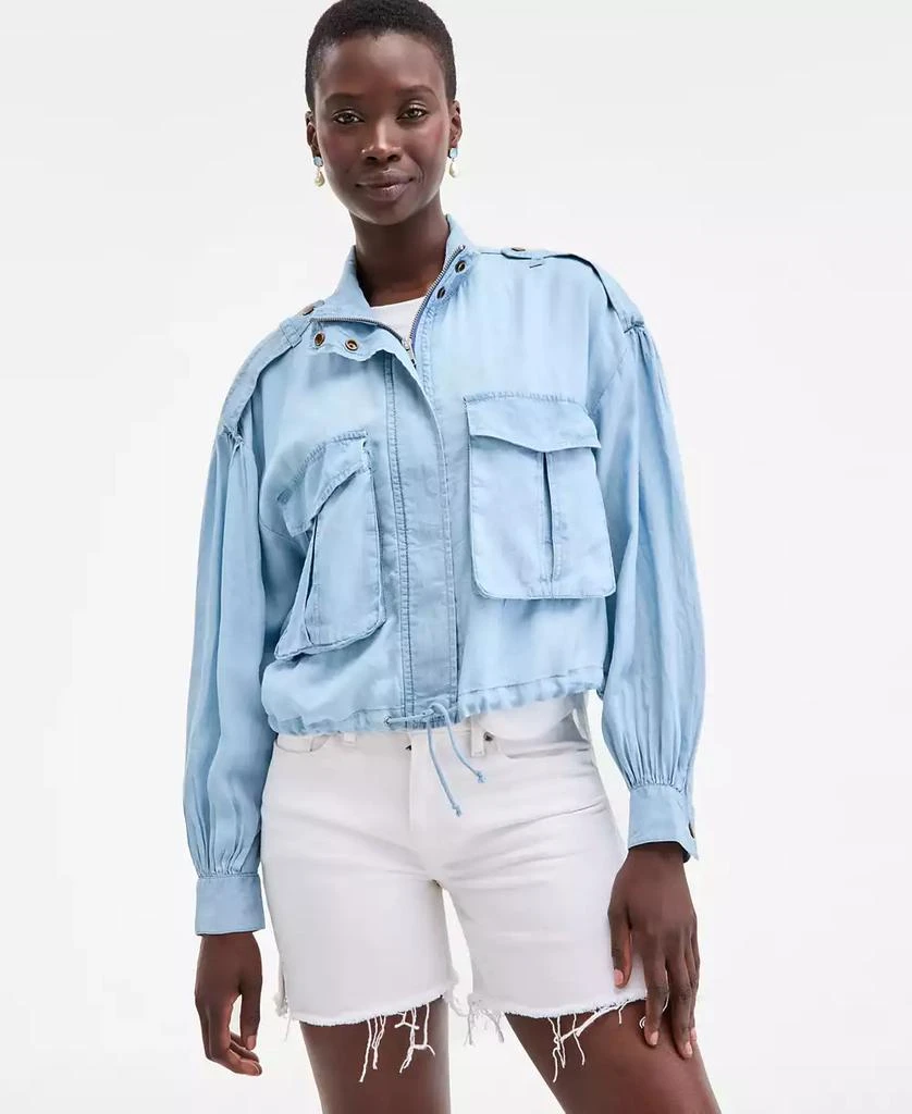 On 34th Women's Chambray Cropped Jacket, Exclusively at Macy's 1