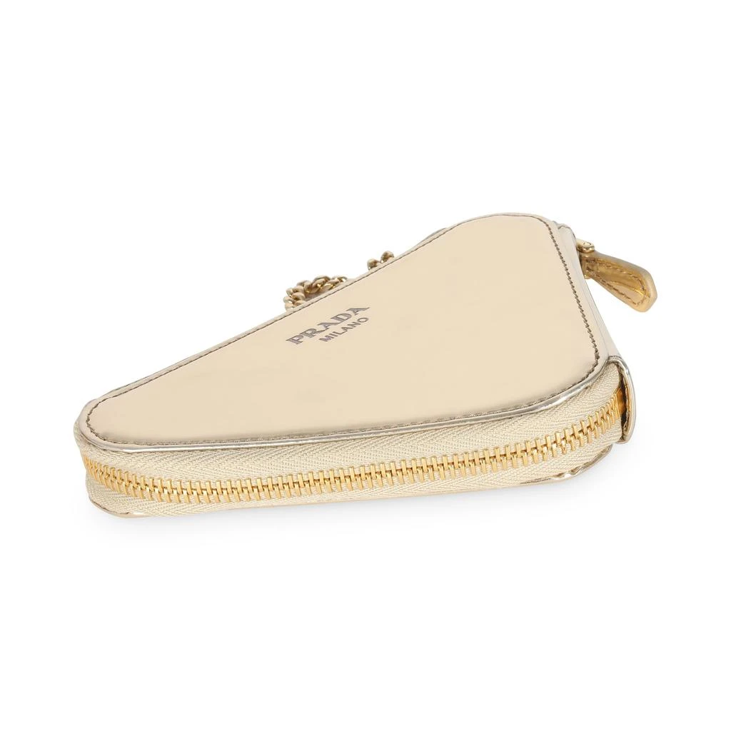Triangular Handle Pouch Shop Gold Satin Crystal Embellished Mini Triangular Pouch on Sale at ...