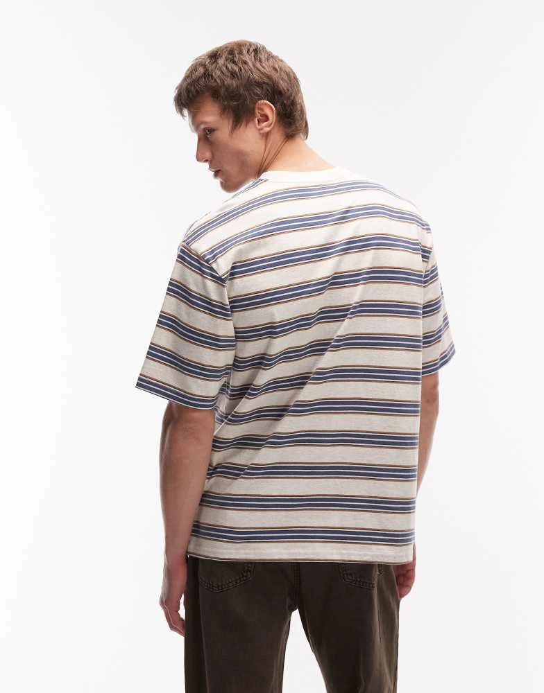 Levi
s Levi
s Workwear pocket logo relaxed t-shirt in grey stripe 3