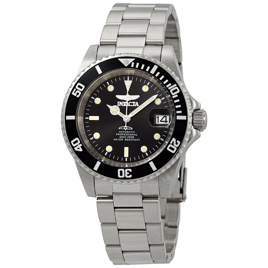 Invicta Pro Diver Automatic Black Sunray Dial Stainless Steel Men's Watch 24760