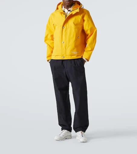 Stone Island Logo laminated cotton poplin raincoat 2