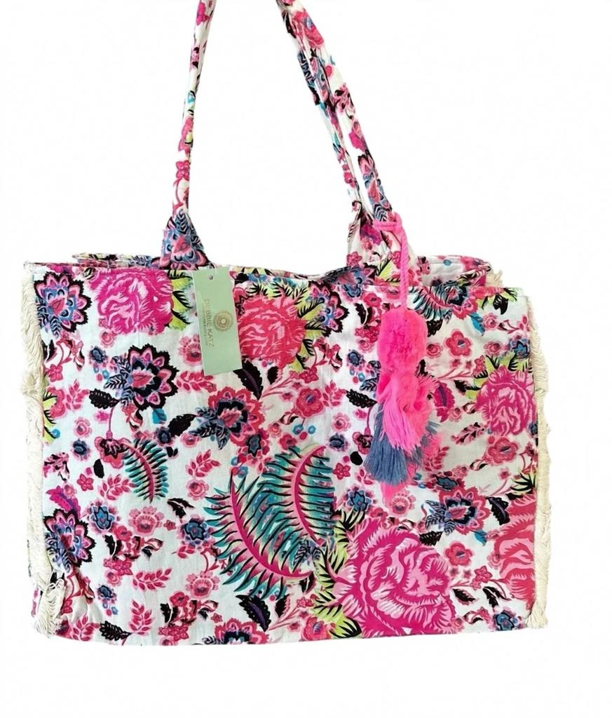Debbie Katz Oversized Boho Beach Tote Bags In Boho Rose 1