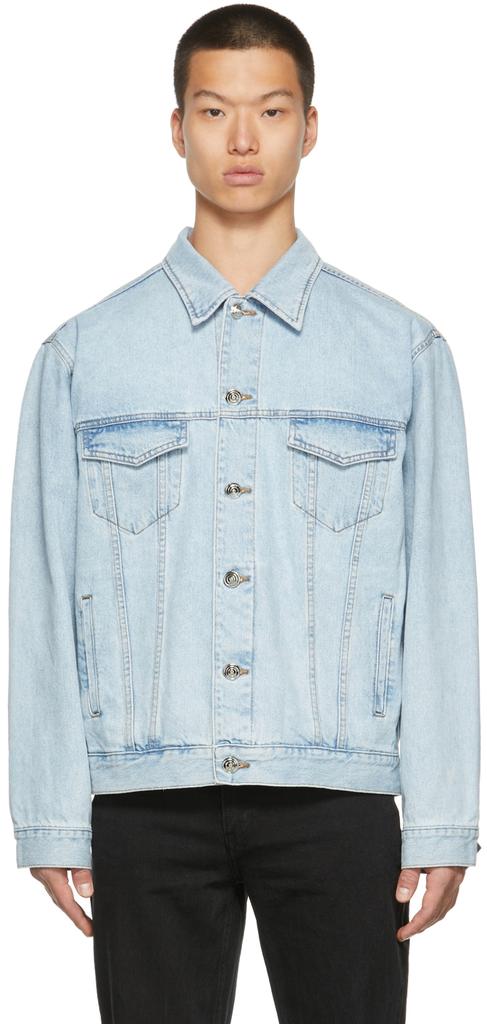 We11done Blue Denim Oversize Trucker Jacket