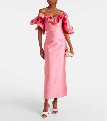 ALÉMAIS Ruffled off-shoulder gown 2