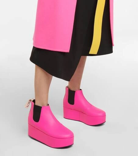 Loewe Leather platform Chelsea boots 4
