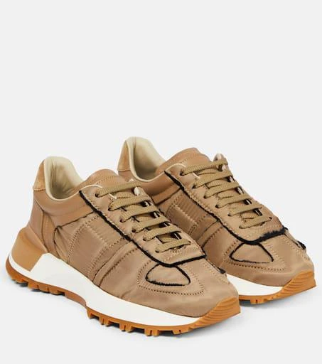 MAISON MARGIELA 50-50 nylon and suede sneakers 1