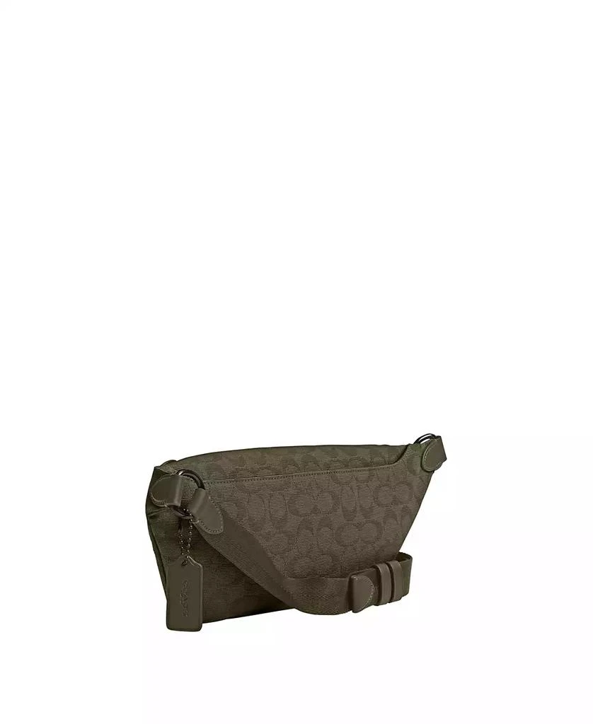 Coach League In Signature Canvas Jacquard Belt Bag 3
