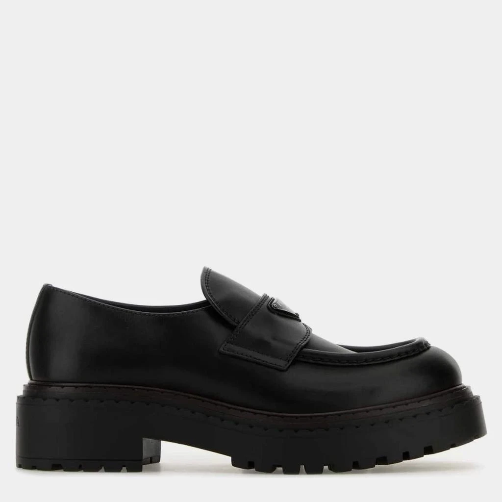 Prada Prada Black Leather Lifestyle Platform Loafers EU 41 1