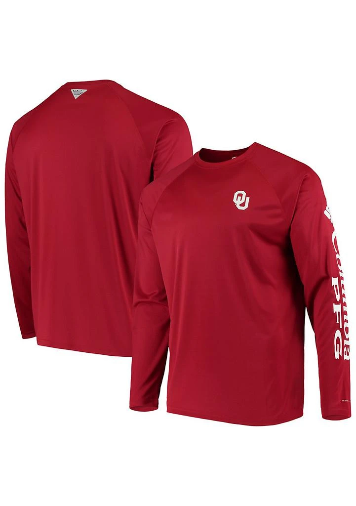 Columbia NCAA Oklahoma Sooners Terminal Tackle Omni-Shade Raglan Long Sleeve T-Shirt