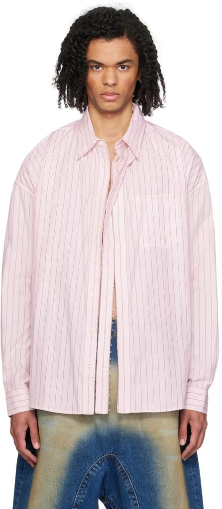 Y/Project Pink Hook-Eye Shirt 1