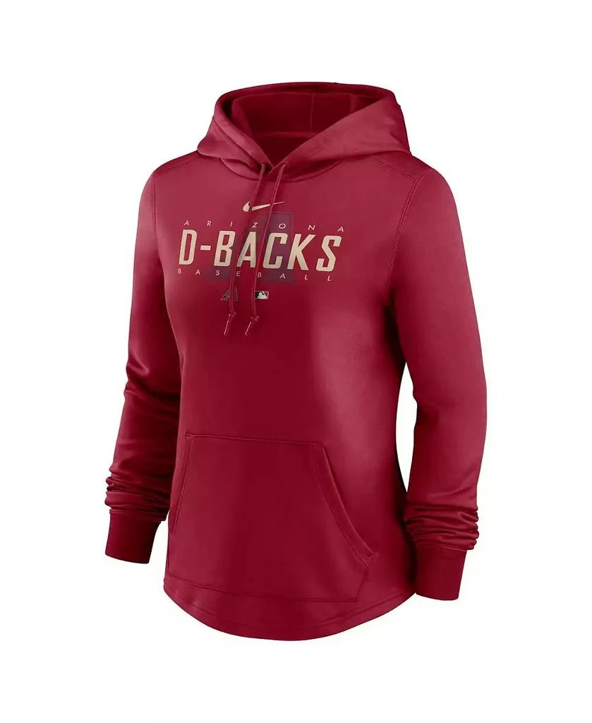 NIKE Women's Red Arizona Diamondbacks Authentic Collection Pregame Performance Pullover Hoodie 2