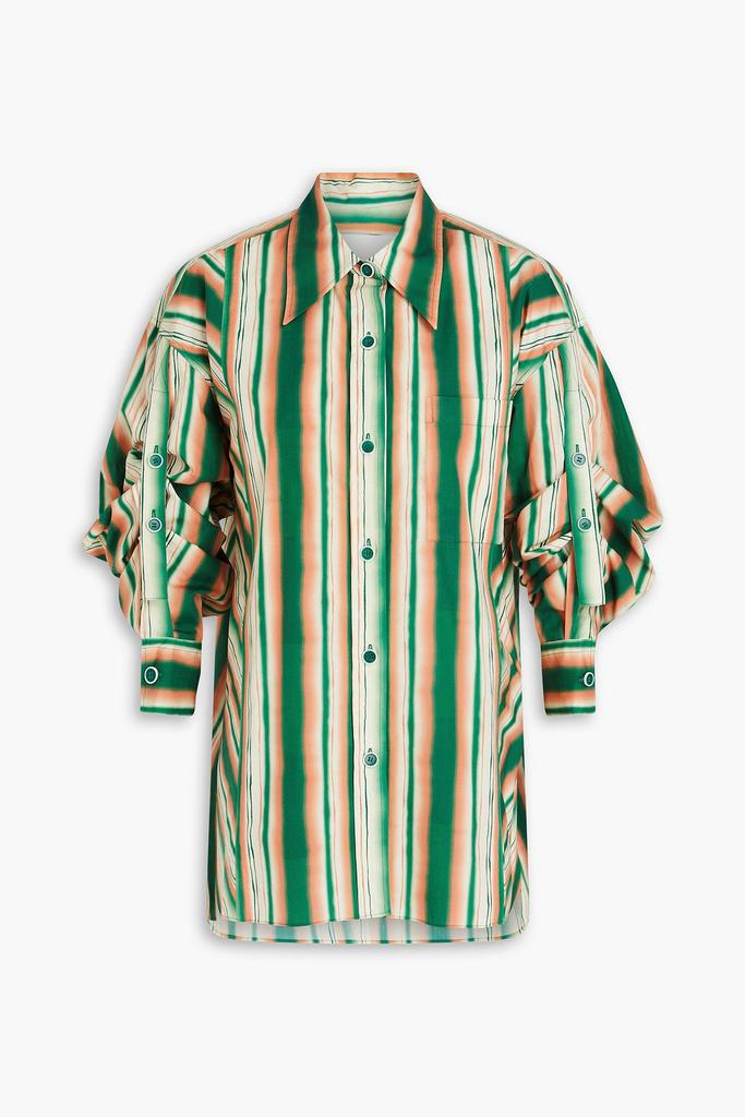 3.1 Phillip Lim Ruched striped cotton-poplin shirt