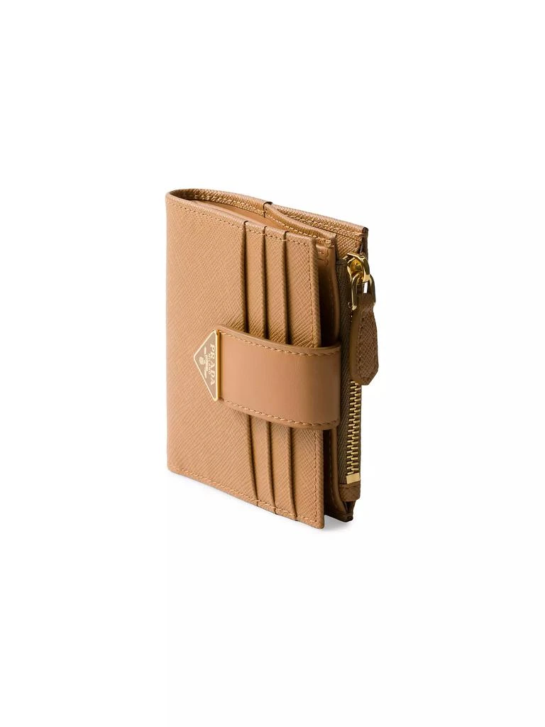 Prada Small Saffiano and Smooth Leather Wallet 4
