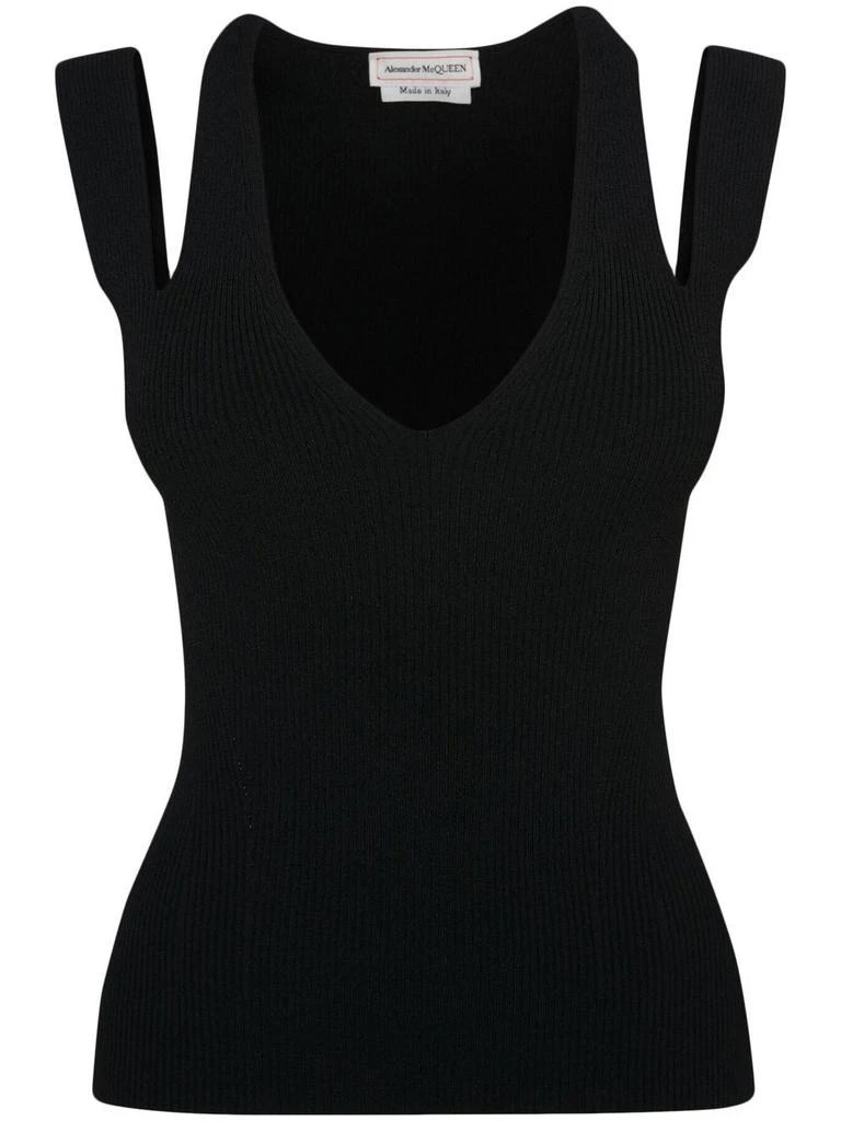 Alexander McQueen ALEXANDER MCQUEEN - Ribbed Sleeveless Top 1