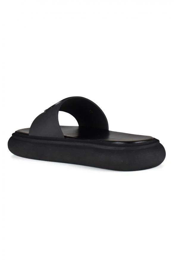 Moncler Luxury women's shoes black slyder moncler slippers 3