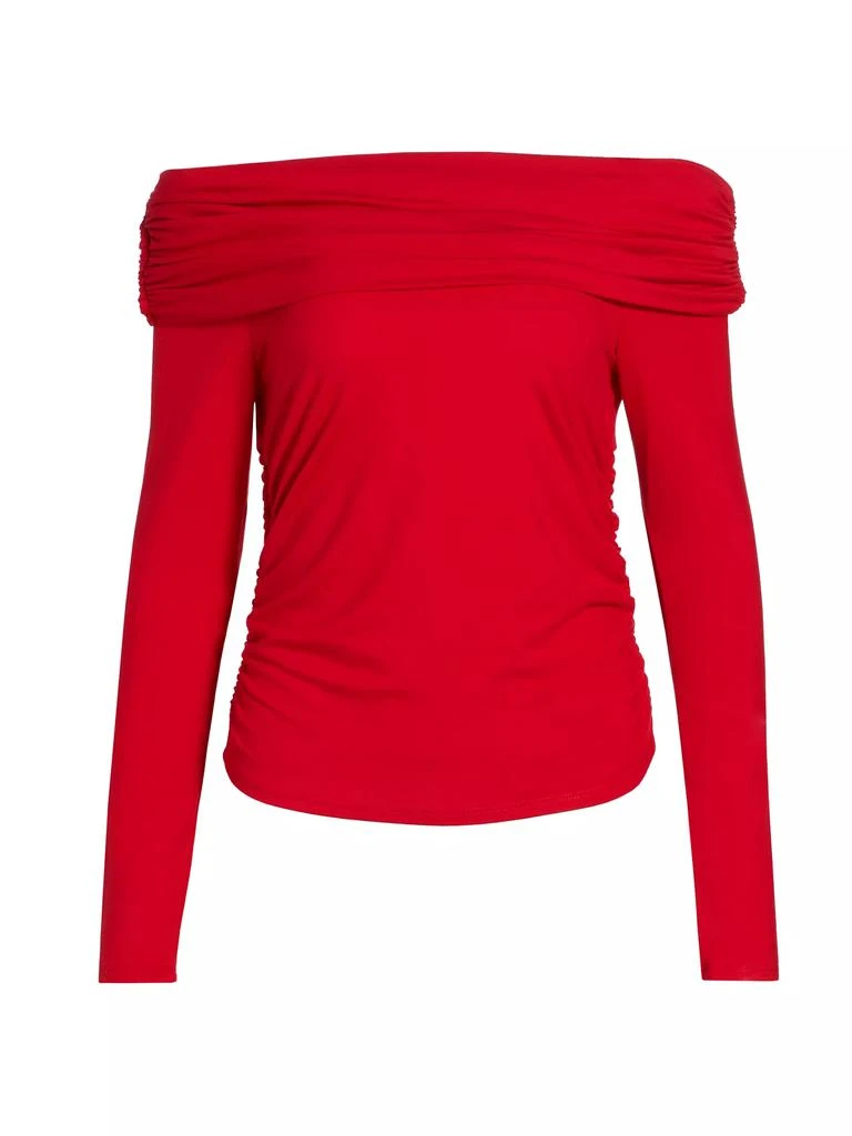 Reformation Florentina Stretch Knit Off-The-Shoulder Top 1