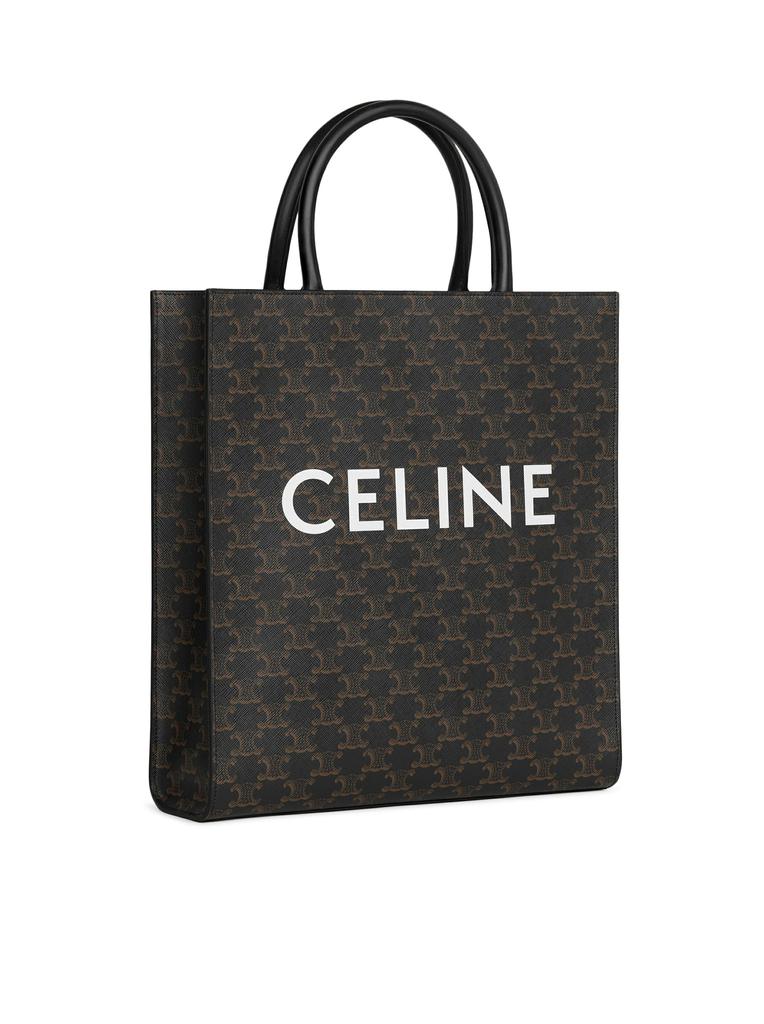 CELINE｜ (MEDIUM VERTICAL CABAS IN TRIOMPHE CANVAS WITH Celine MEDIUM VERTICAL CABAS BAG IN TRIOMPHE CANVAS WITH