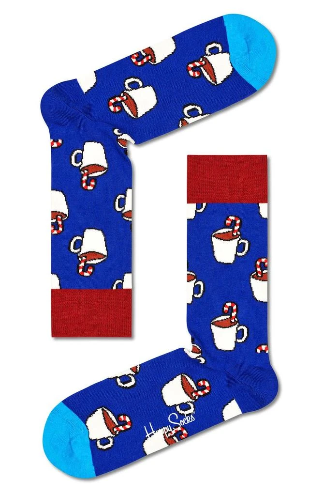 Happy Socks 2-Pack Candy Cane Cocoa Crew Socks Gift Set 2