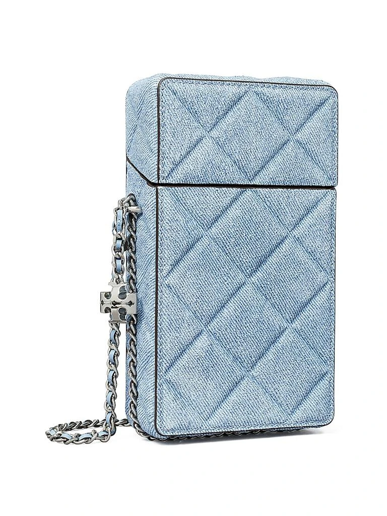 Tory Burch Fleming Quilted Suede Phone Crossbody Bag 4