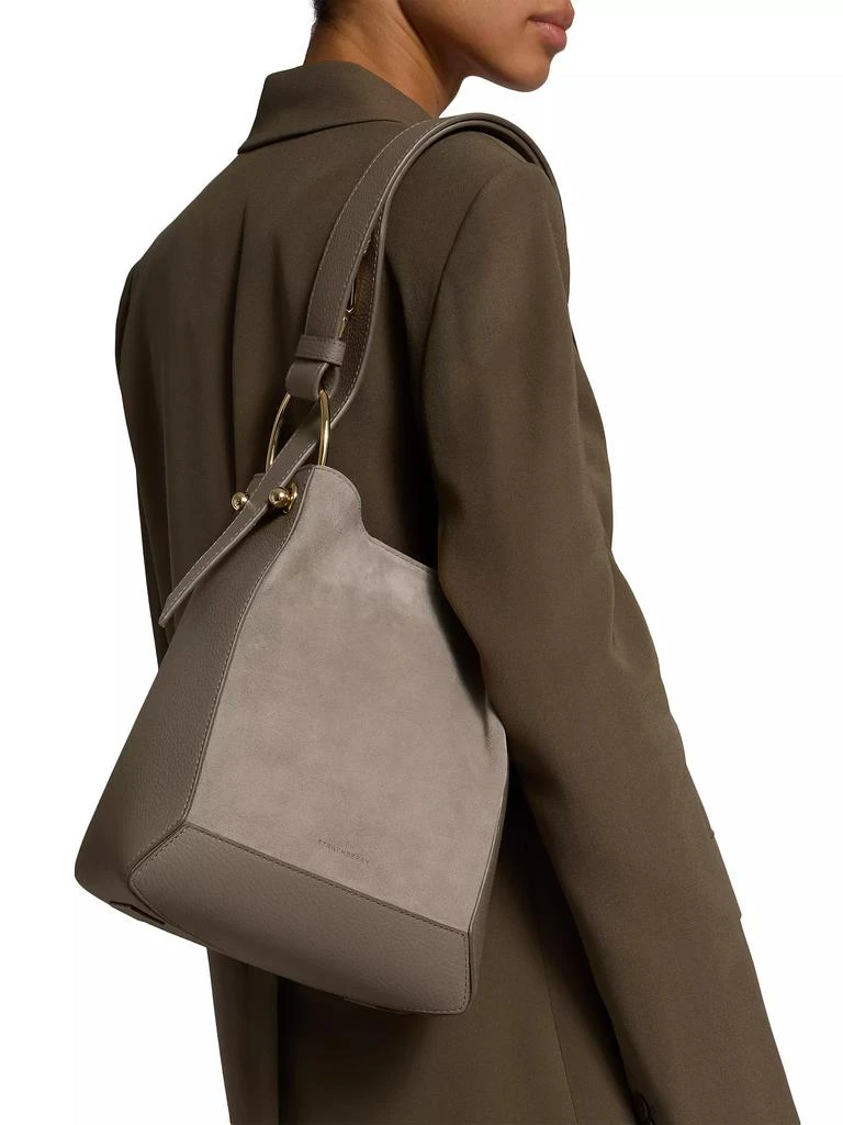 Strathberry Lana Midi Suede Bucket Bag 4