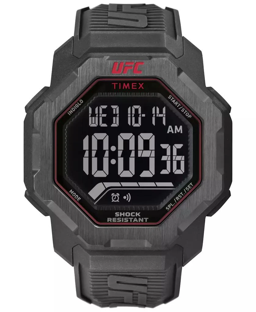 Timex UFC Men's Knockout Digital Black Polyurethane Watch, 48mm 1